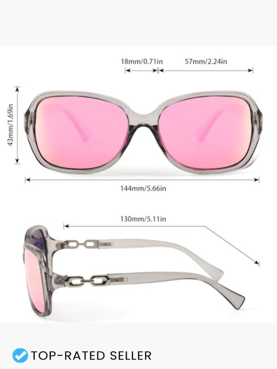 Wrap Around Square Oversized Sunglasses Trendy UV Protection Polarized